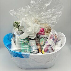 Self Care Spa Birthday Easter Gift Basket with Hair Body Face Feet Lips Spray